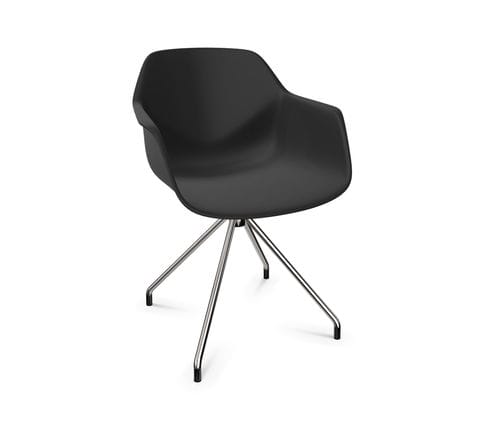 Chaise contemporaine - FOURME&reg;11 - Four Design - d'intérieur / en bio-composite / avec piètement en acier chromé