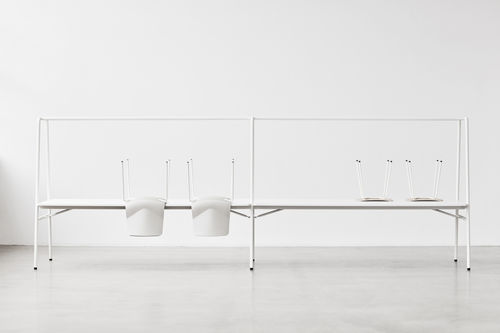 Table contemporaine - FOURREAL® A XL 74 - Four Design - en stratifié / avec piètement en acier / rectangulaire