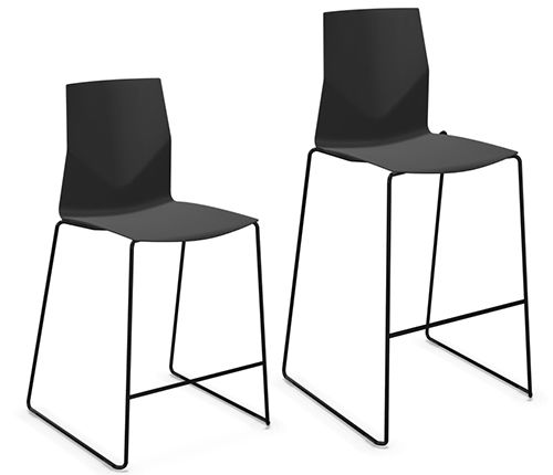 Chaise de bar contemporaine - FOURCAST&reg;2 COUNTER/HIGH ECO - Four Design - d'intérieur / en acier / en polypropylène