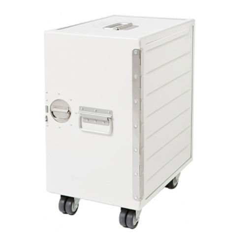 Caisson de bureau en aluminium - BORDBAR_BOX WHITE - bordbar design GmbH - à 5 tiroirs / à roulettes / design original