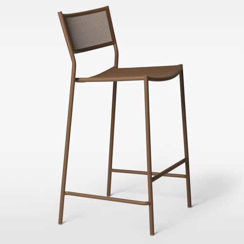 Chaise de bar contemporaine - JIG - Massproductions - d'extérieur / d'intérieur / en résille