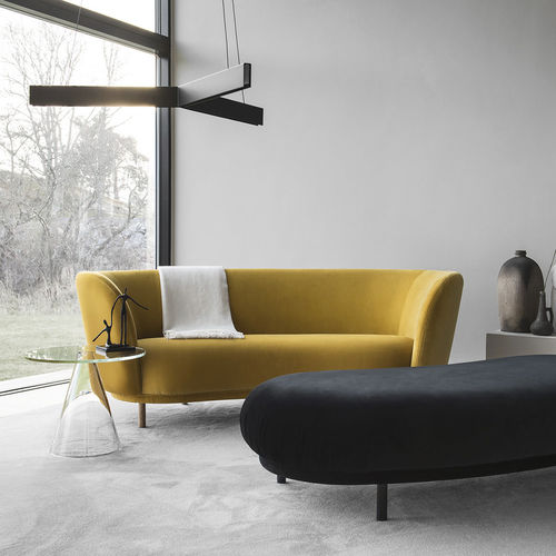 Canapé contemporain - DANDY - Massproductions - en tissu / beige / jaune