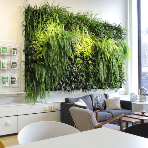 Jardin vertical en végétaux vivants - SUPERFRUIT - GREENWORKS SWEDEN - en panneau modulaire / naturel / d'intérieur