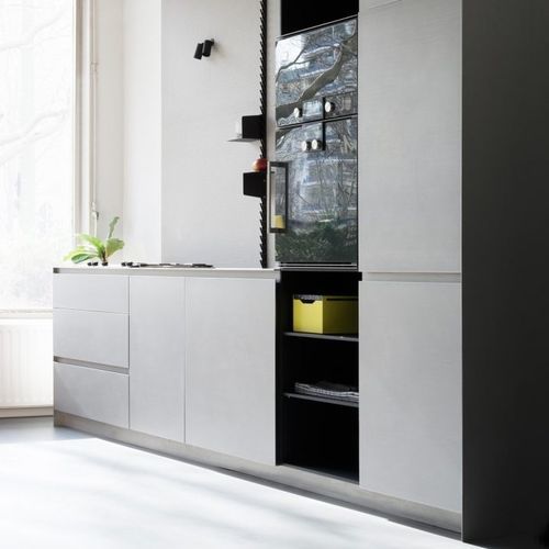 Cuisine contemporaine - MK1 - MYKILOS - en chêne / en marbre / en inox