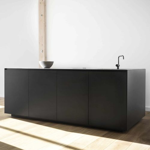 Îlot de cuisine en aluminium - JZ - MYKILOS - de taille moyenne / noir / laqué