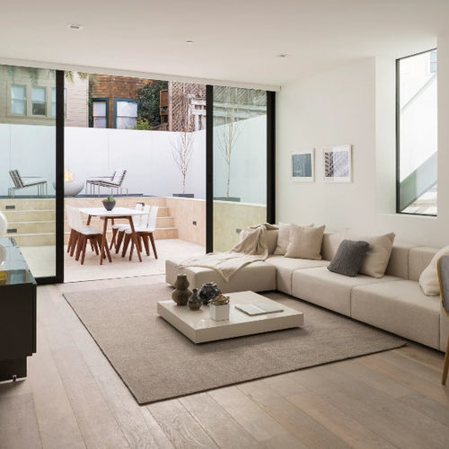 Tapis contemporain - DUNE - Kymo - uni / en laine / carré