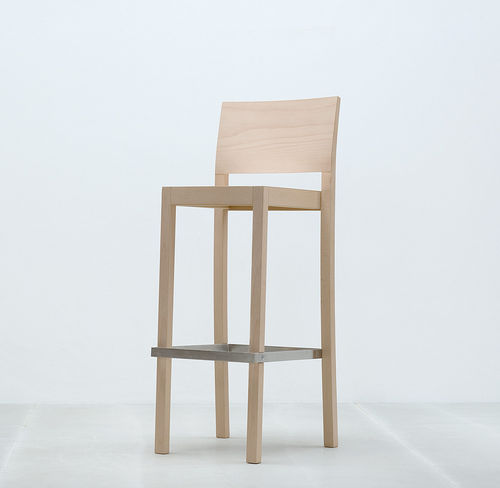 Chaise de bar contemporaine - ST3N - HUSSL - en bois / professionnelle / sans accoudoirs