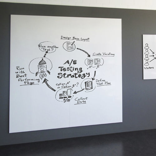 Tableau magnétique - O-260 120 - Adeco - blanc / effaçable / à écrire