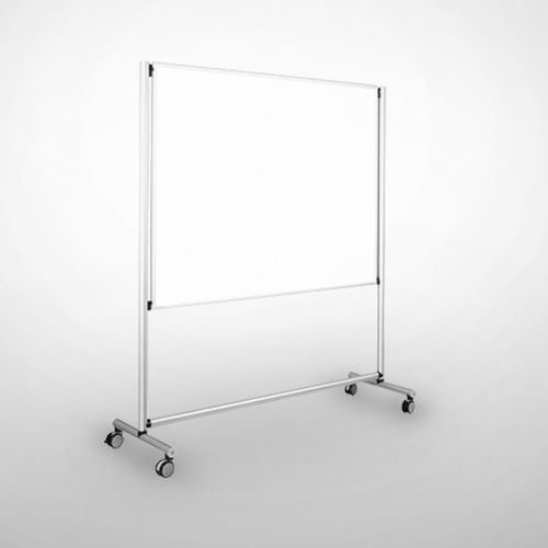 Tableau blanc - O-292 090 - Adeco - sur pied / en aluminium / en aluminium anodisé