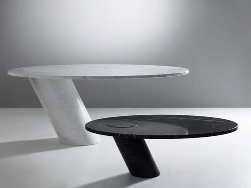 Table design original - MANGIAROTTI : ECCENTRICO - Agapecasa - en marbre / ronde