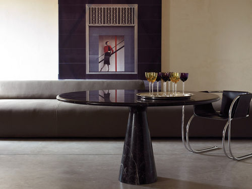Table contemporaine - MANGIAROTTI : M - Agapecasa - en marbre / ronde