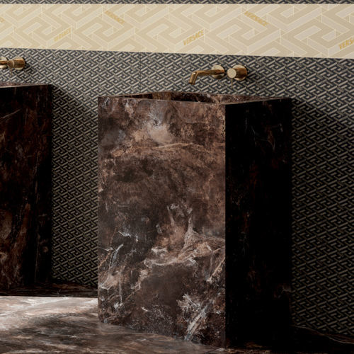 Vasque au sol - Versace Ceramics - en céramique / carrée / sans trou