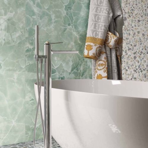 Set de baignoire en métal - 0013165 - Versace Ceramics - au sol / contemporain / 1 trou