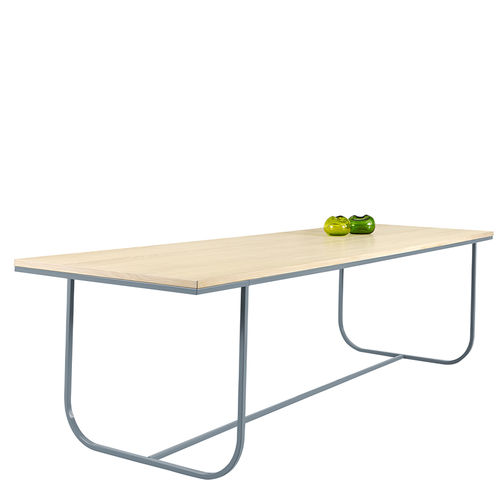 Table à manger contemporaine - TATI - Asplund - en chêne / en marbre / avec piètement en métal laqué