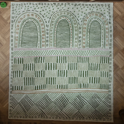 Tapis contemporain - BIBLIOTEKET  - Asplund - à motif / en laine de Nouvelle Zélande / en tencel®