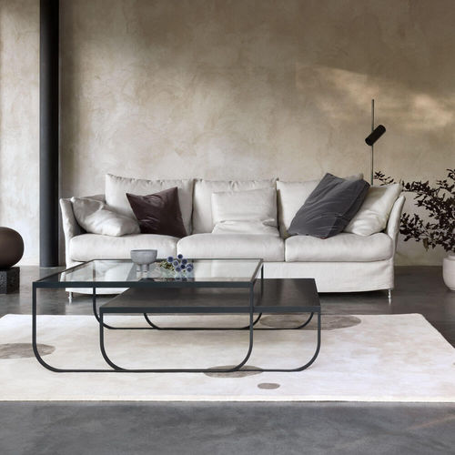 Table basse contemporaine - TATI - Asplund - en verre laqué / en chêne / en pierre