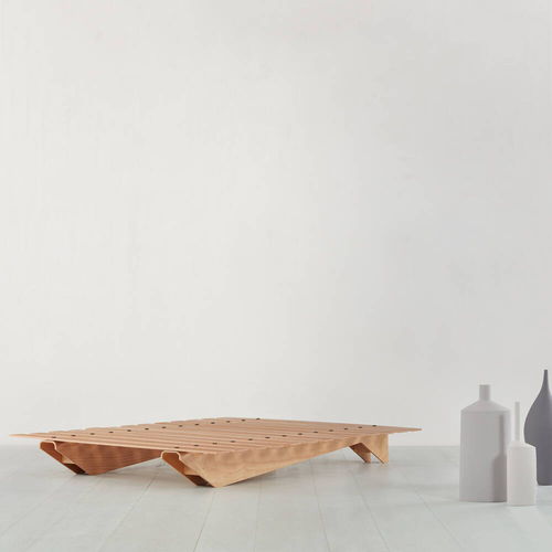 Lit double - LATTENBETT - Atelier Alinea - contemporain / en hêtre / 160x200 cm
