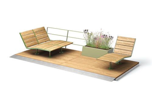 Parklet avec jardinière intégrée - Parklet 2.0 - Vestre - mobile / modulable