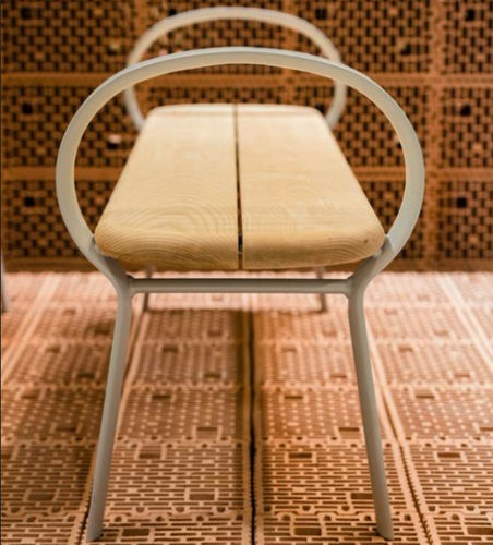 Banc public classique - FOLK  - Vestre - en aluminium extrudé / en bois / sans dossier
