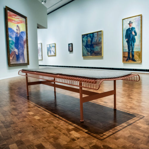 Banc public contemporain - MUNCH  - Vestre - en acier galvanisé / sans dossier / sans accoudoirs