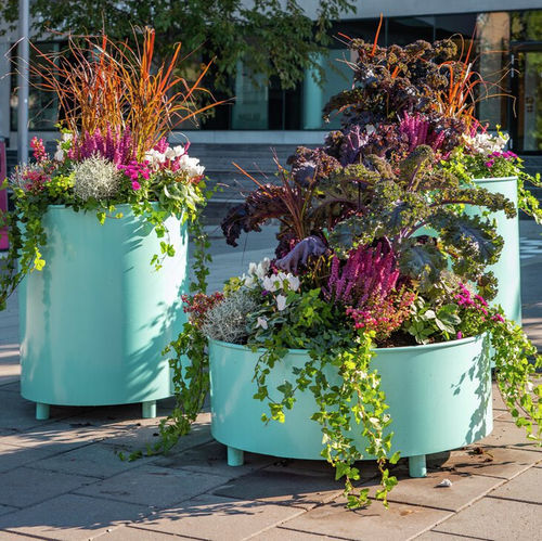 Jardinière en acier galvanisé - APRIL GO  - Vestre - ronde / à haute résistance / 100% recyclable