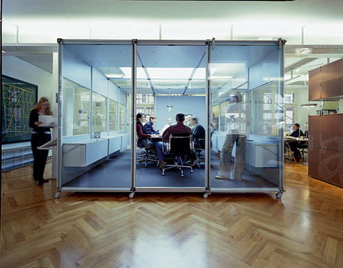 Bureau POD acoustique - PILA PETITE - burkhard Leitner - en verre / pour open space
