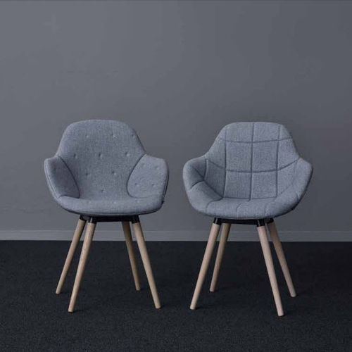 Chaise de conférence en tissu - PALMA - OFFECCT - avec piètement en bois / tapissée / professionnelle