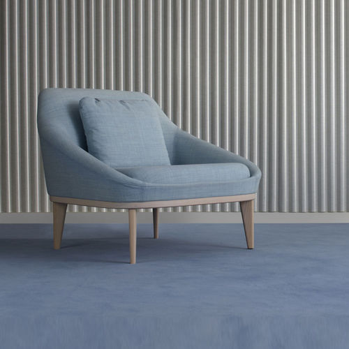 Fauteuil visiteur contemporain - EZY - OFFECCT - en cuir / en tissu / en bois