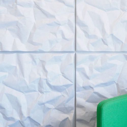 Panneau acoustique mural - SOUNDWAVE® SCRUNCH - OFFECCT - en fibre de polyester / carré / coloré