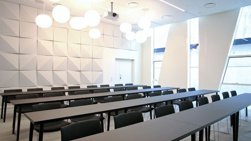 Panneau acoustique mural - SOUNDWAVE® BELLA - OFFECCT - en fibre de polyester / géométrique / pour auditorium