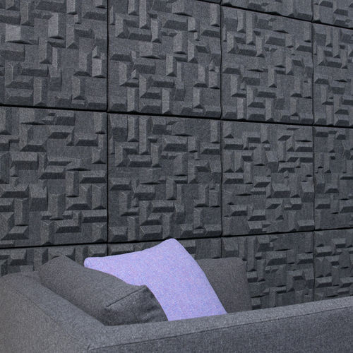Panneau acoustique mural - SOUNDWAVE® VILLAGE - OFFECCT - en fibre de polyester / carré / coloré