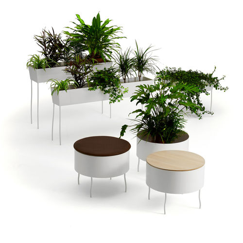Pot de jardin en métal - GREEN PEDESTALS - OFFECCT - rond