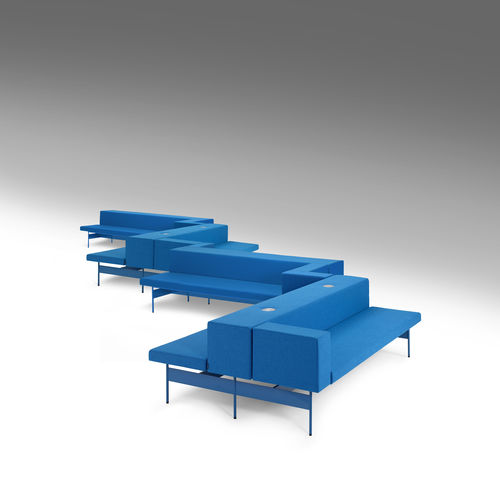 Banquette modulable - GATE - OFFECCT - contemporaine / en tissu / en cuir