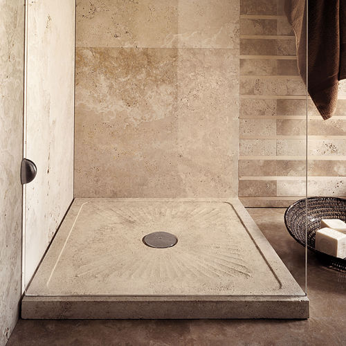 Receveur de douche rectangulaire - AQUA - Vaselli Marmi - surélevé / en pierre naturelle
