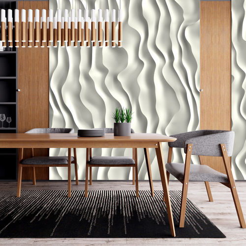 Papier peint contemporain - Ondulations - Arta WallDeco - panoramique / motif à vagues / monochrome