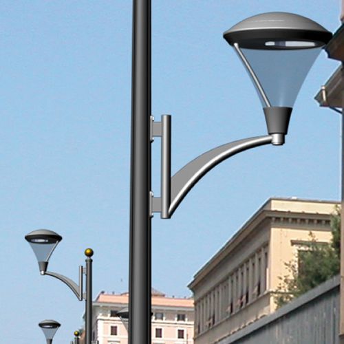 Lampadaire urbain - LEMAN LRA-9100 - ROS Iluminación - classique / en aluminium / en acier inoxydable