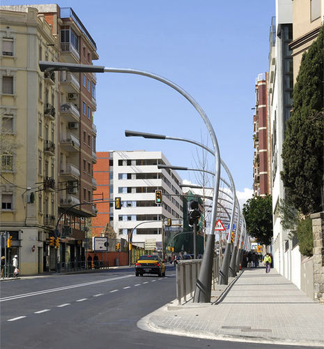 Lampadaire urbain - MAZ DRA/NL - ROS Iluminación - contemporain / en métal / halogène