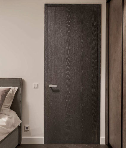 Porte d'intérieur - CUBE : PURE FLAME OAK - Bod'or KTM - en placage de bois / coulissante / à pivot