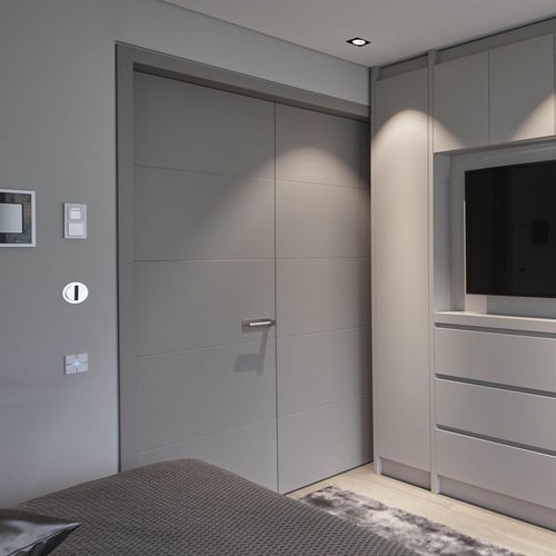 Porte d'intérieur - LINES : CUBE - Bod'or KTM - en bois / coulissante / à pivot