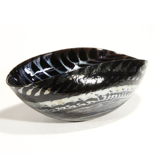 Bol en verre de Murano - BLACK SILVER - Yalo Murano srl - professionnel / fait main