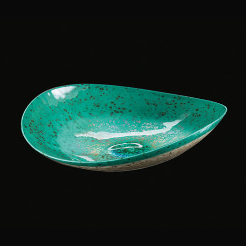 Assiette creuse - SMERALDO - Yalo Murano srl - en verre de Murano / professionnelle / à motif