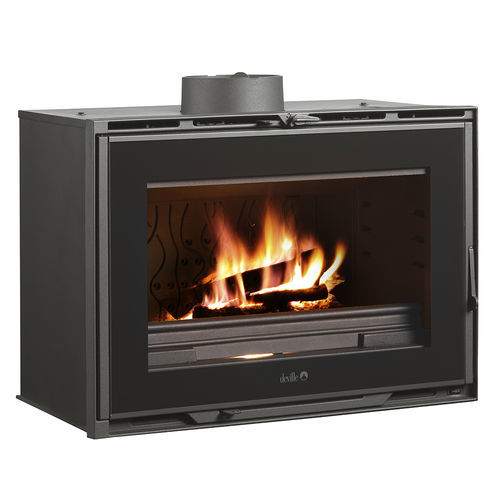 Insert de cheminée à bois - JOYAU 80 Vision – HPE Turbo - DEVILLE - en acier / contemporain