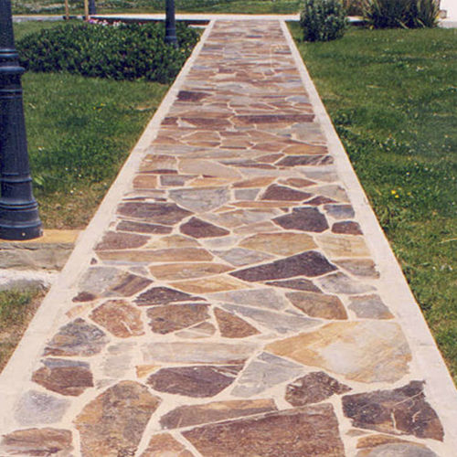 Pavé en ardoise - MULTICOLOR - Pizarras J. Bernardos - d'extérieur / piéton / pour espace public
