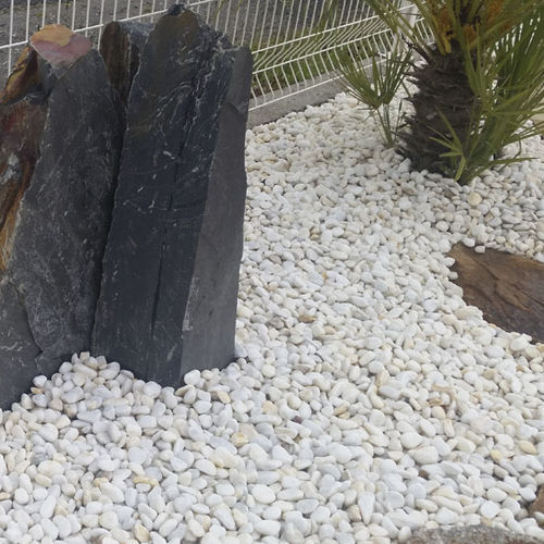 Gravier en marbre - CANTO BLANCO - Pizarras J. Bernardos - pour extérieur / pour jardin / roulé