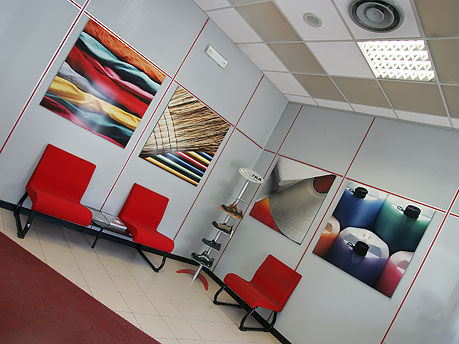 Cloison amovible - OMEGA - Mainardi - stratifiée / de bureau