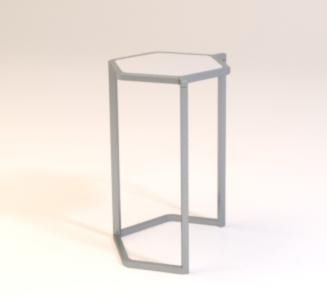 Table mange-debout contemporaine - HEXAGON - METAFOX - en acier / hexagonale / empilable