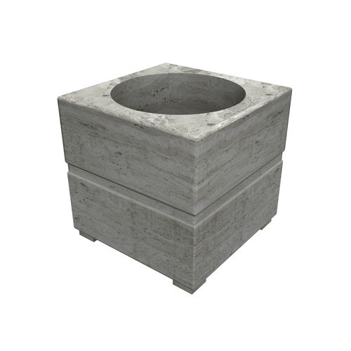 Jardinière en pierre naturelle - ROSE - Arredo di Pietra srl - en travertin / carrée / à haute résistance