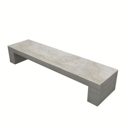 Banc public contemporain - CINZIA - Arredo di Pietra srl - en travertin / sans dossier / sans accoudoirs