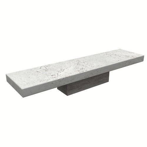 Banc public contemporain - SOFIA - Arredo di Pietra srl - en travertin / sans dossier / sans accoudoirs