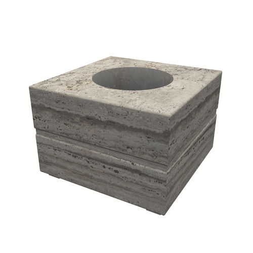 Jardinière en pierre naturelle - OAK - Arredo di Pietra srl - en travertin / carrée / à haute résistance